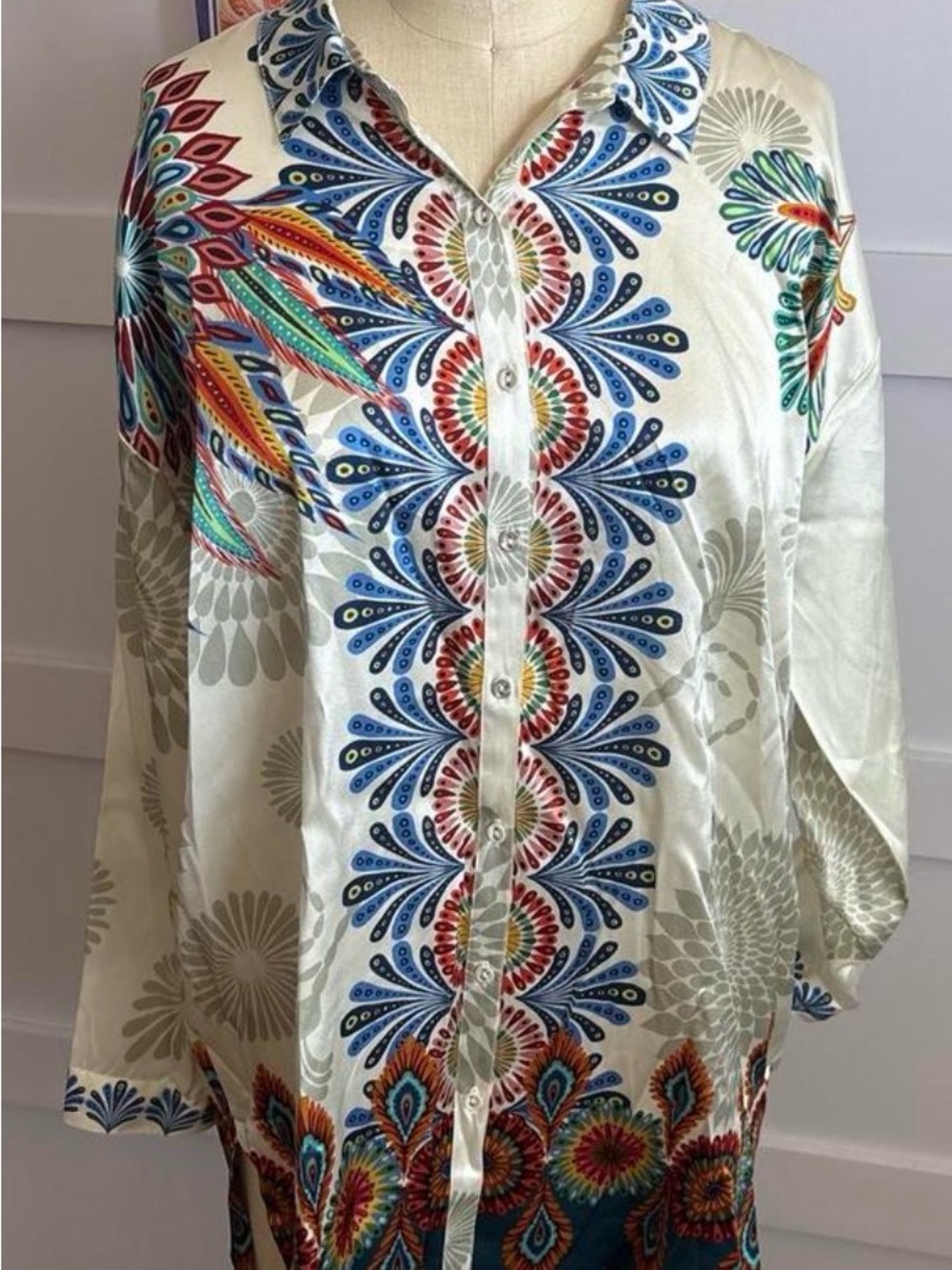 Johnny Was AUDREY- ZARIA Contemporary Multicolor Floral Tunic